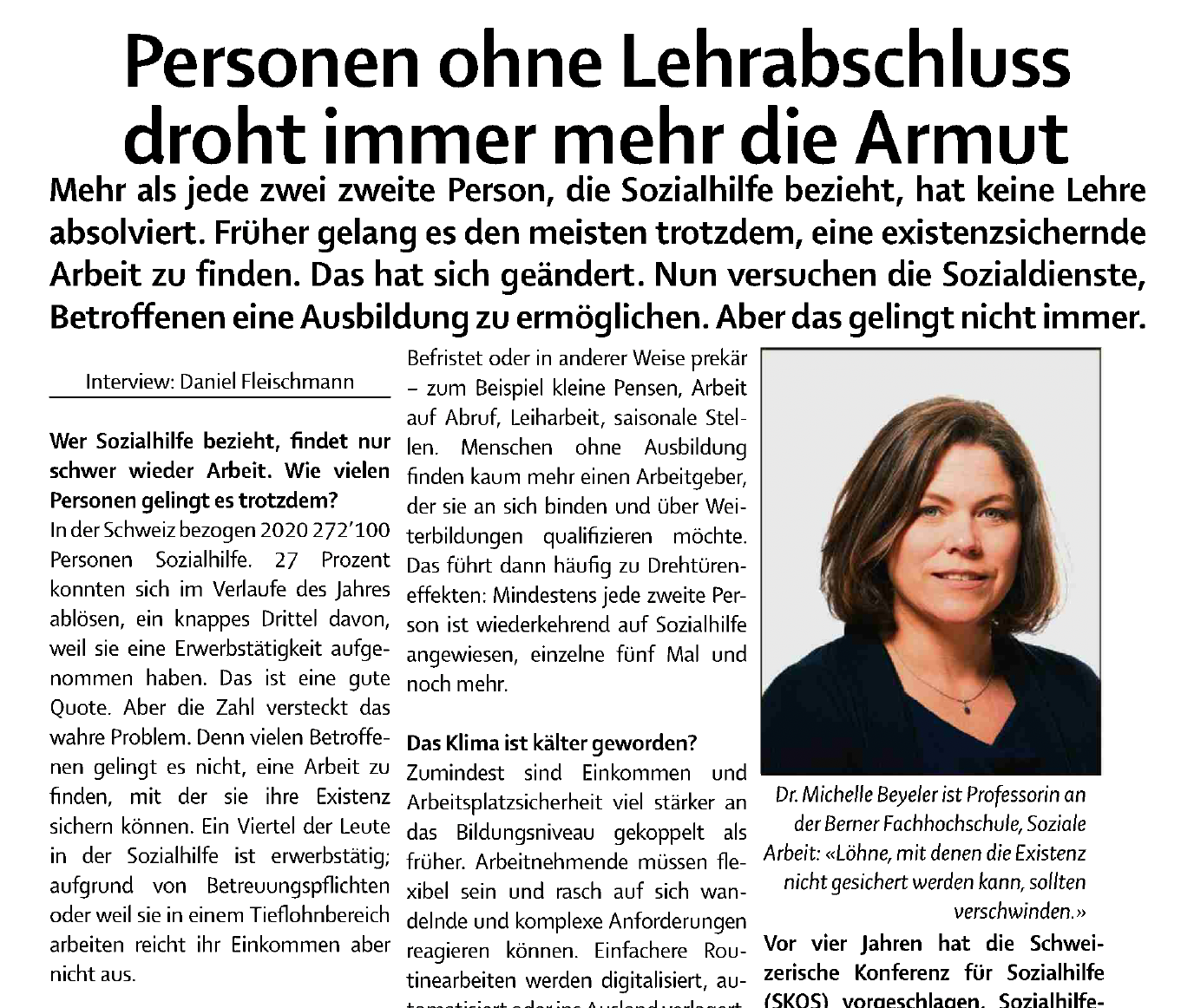 Bildung und Armut Interview (Alpha Tagi/BZ)